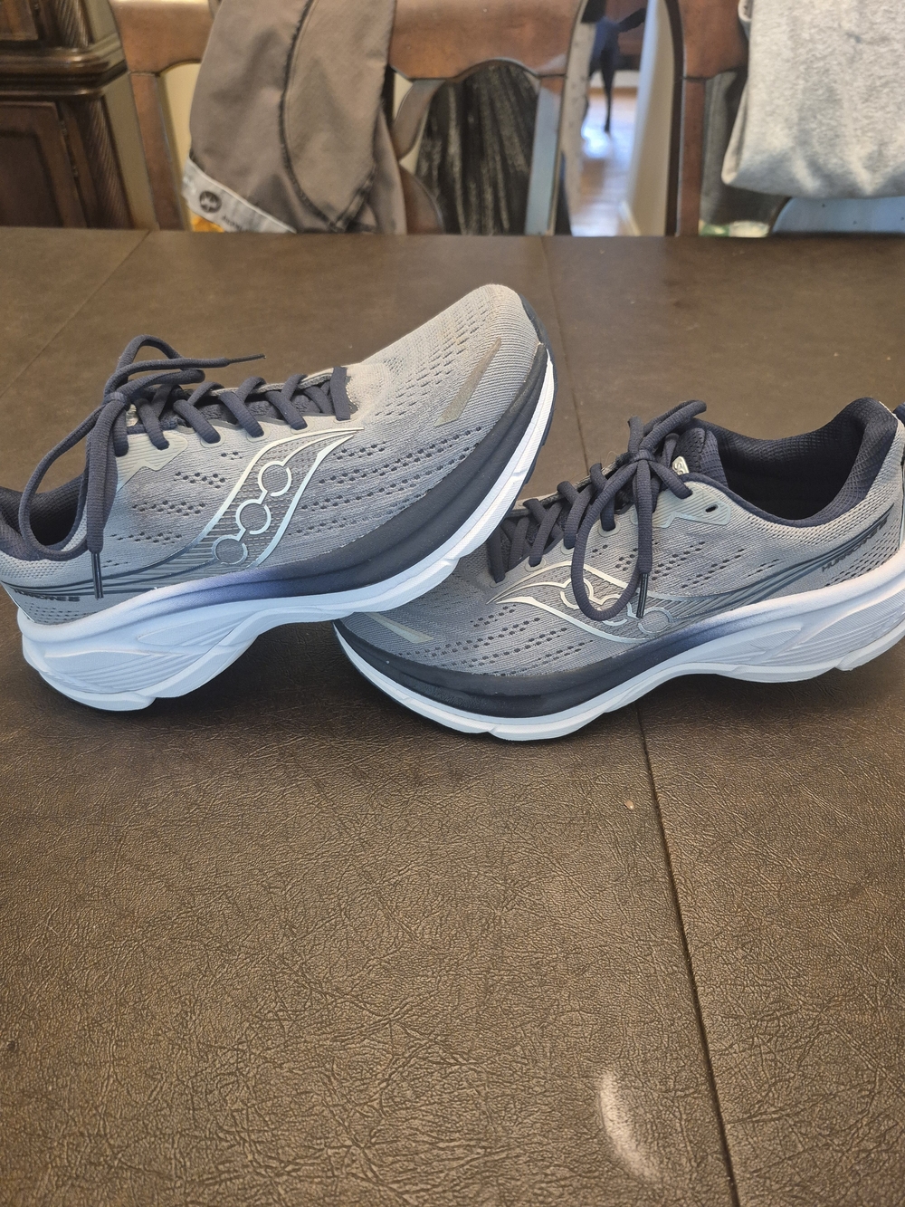 Saucony Hurricane 25 Gray and Navy Running Shoes